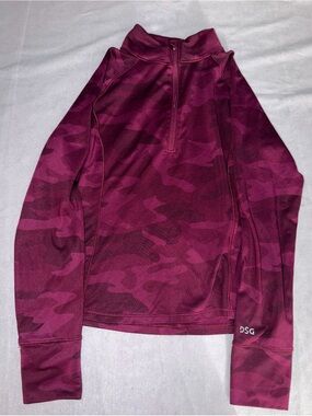 DSG Burgundy Camo Half-Zip Athletic Top